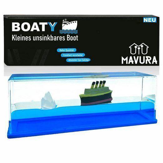 BOATY Unsinkbares Boot Glaskugel Schüttelkugel Deko Boot Geschenk Titanic