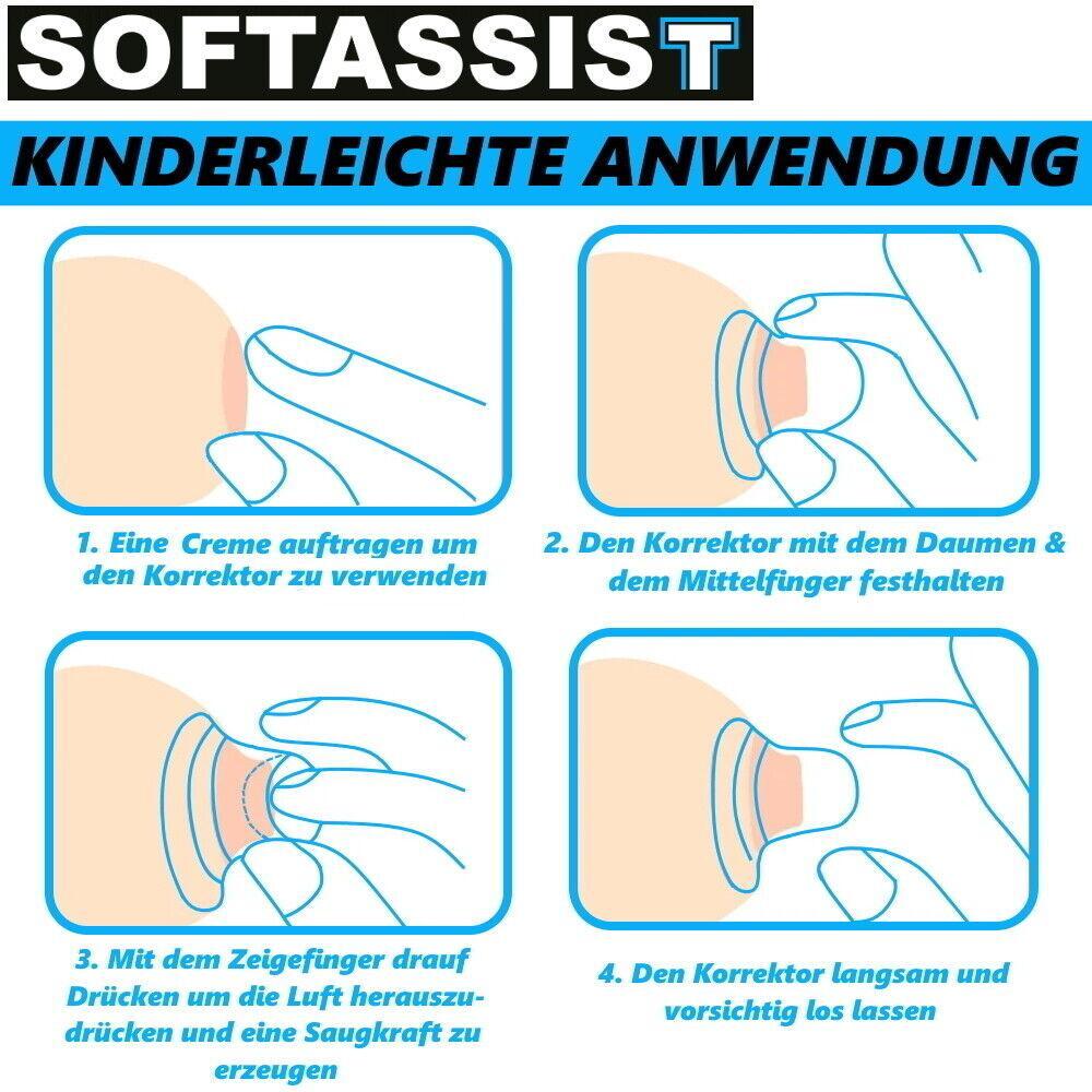 SOFTASSIST Premium Brustwarzenformer Stillhelfer Stillhilfe Schlupfwarzen 2erSet