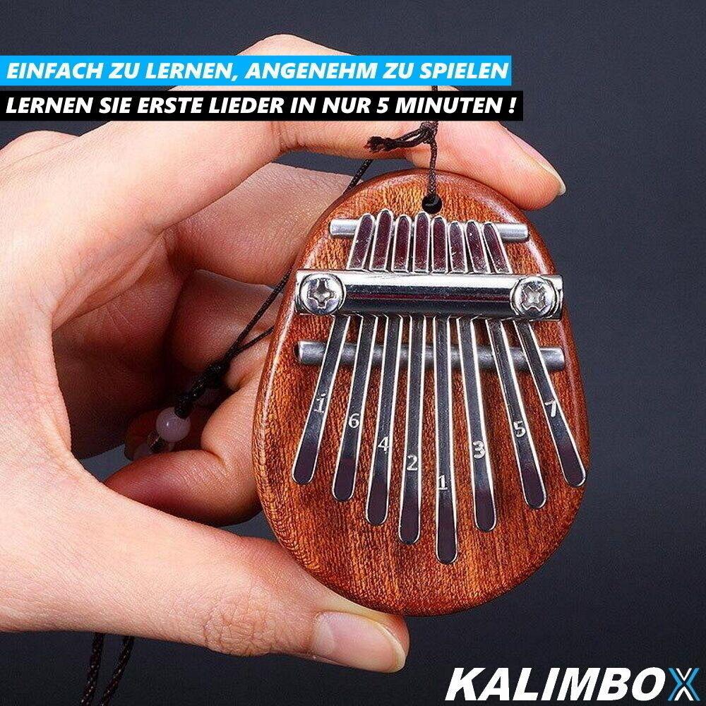KALIMBOX Mini Daumenklavier Kalimba Musikinstrument Piano Mahagoni Echtholz