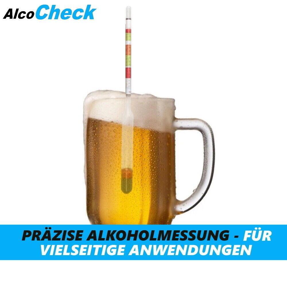 AlcoCheck Alkoholmeter Alkoholmesser Spirtometer Refraktometer Messgerät 0-96