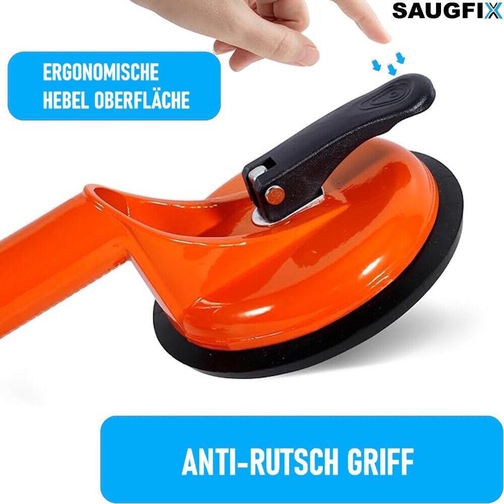 SAUGFIX Doppel-Saugheber Glasheber Fliesenheber Saugnapf Glas Vakuumheber 2er