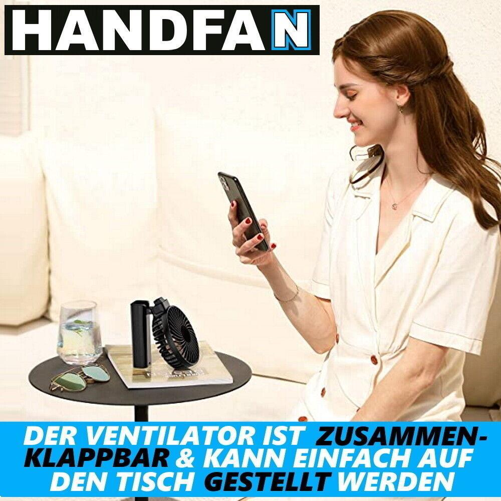 HANDFAN Mini Handventilator tragbarer faltbarer USB Lüfter Akku Ventilator