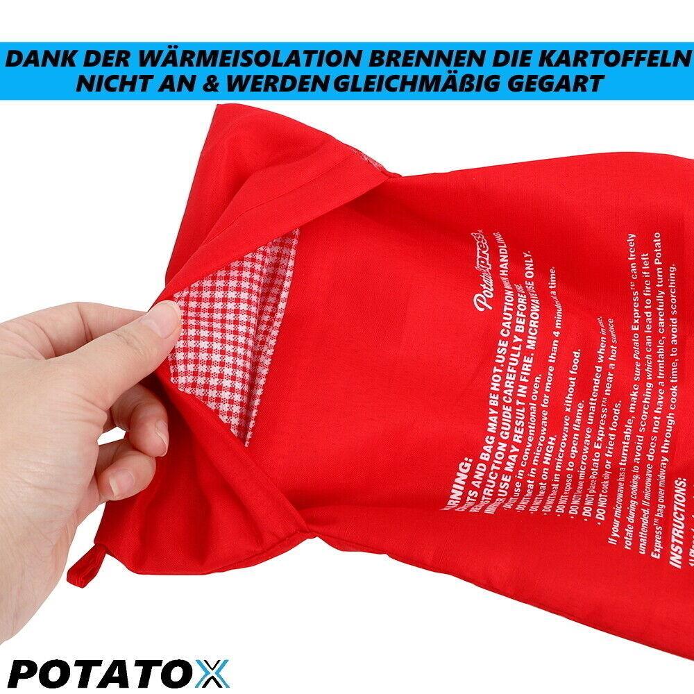 POTATOX Mikrowellen Kartoffelsack Kartoffelbeutel Kartoffeltasche Kartoffelgarer