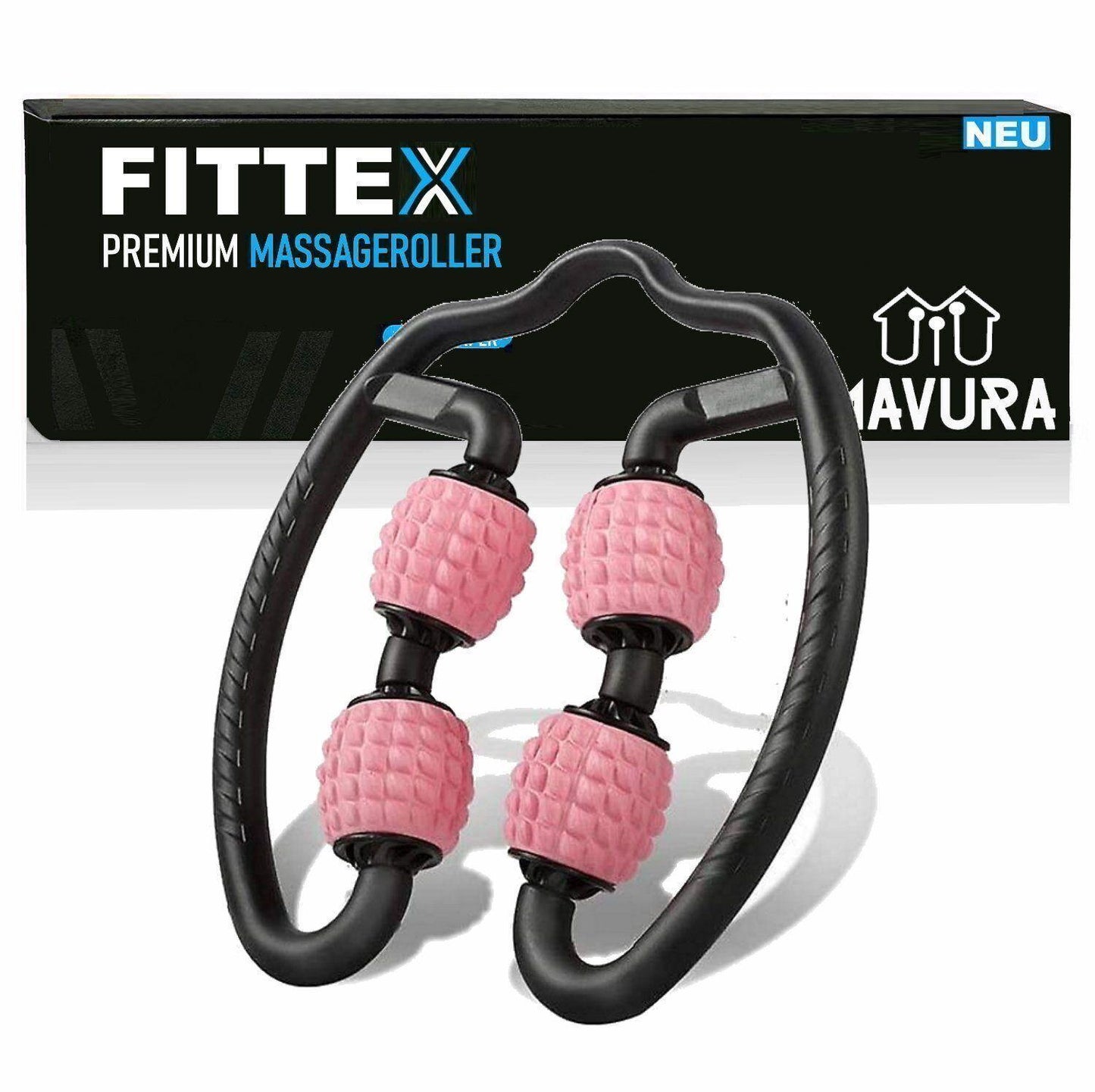 FITTEX Massage Gerät Roller Griff Faszien Muskel Beine Arme Nacken Cellulite