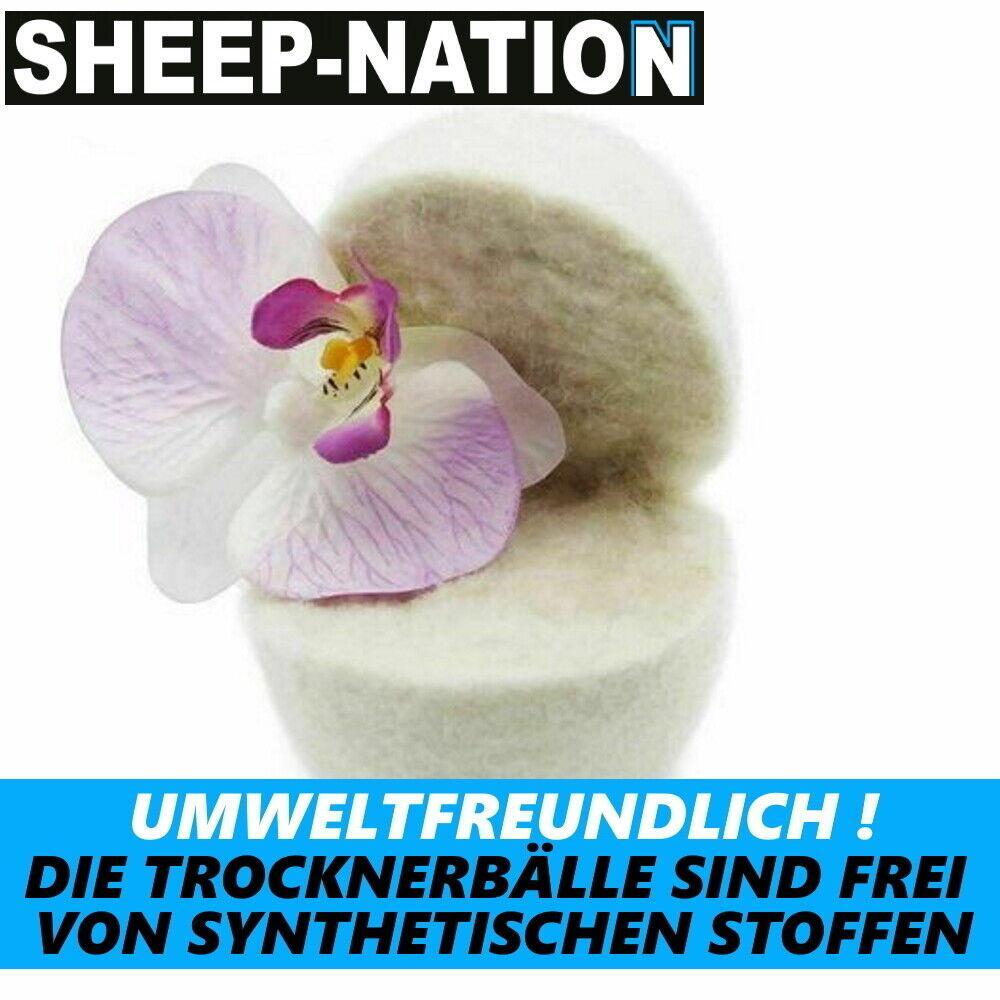 SHEEP-NATION Trocknerbälle 6er Pack Weichspüler Alternative Premium Schafwolle