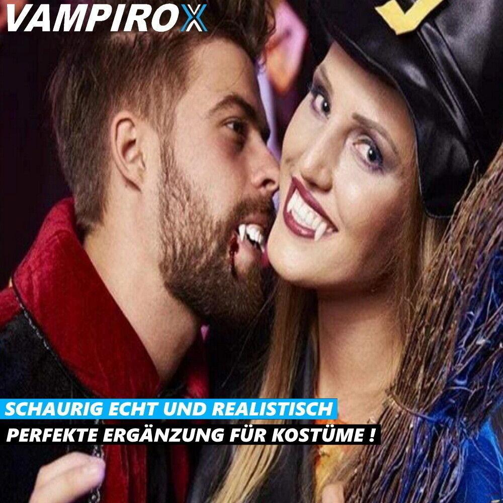 VAMPIROX Vampirzähne Halloweenzähne Halloween Zahnersatz automatische Zähne