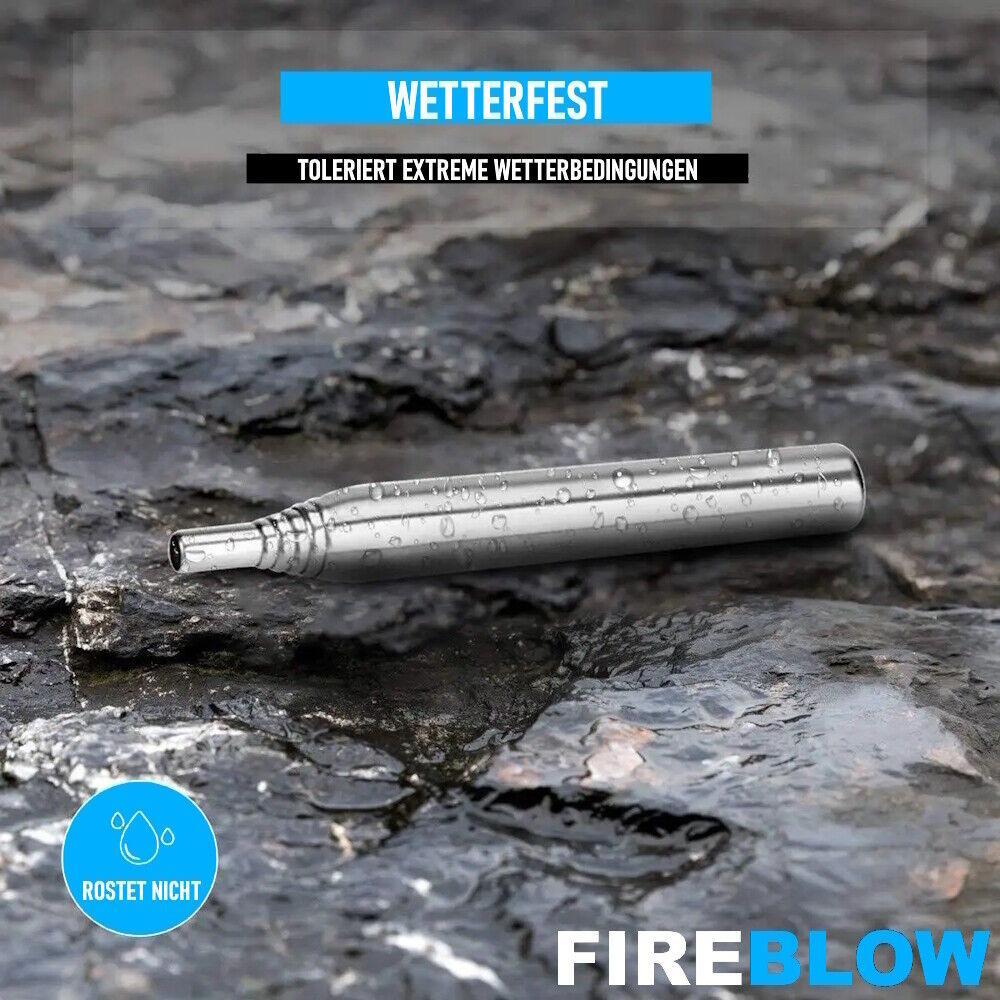 FIREBLOW Feuerblasrohr Teleskop Blasrohr Feuerrohr aus hochwertigem Edelstahl