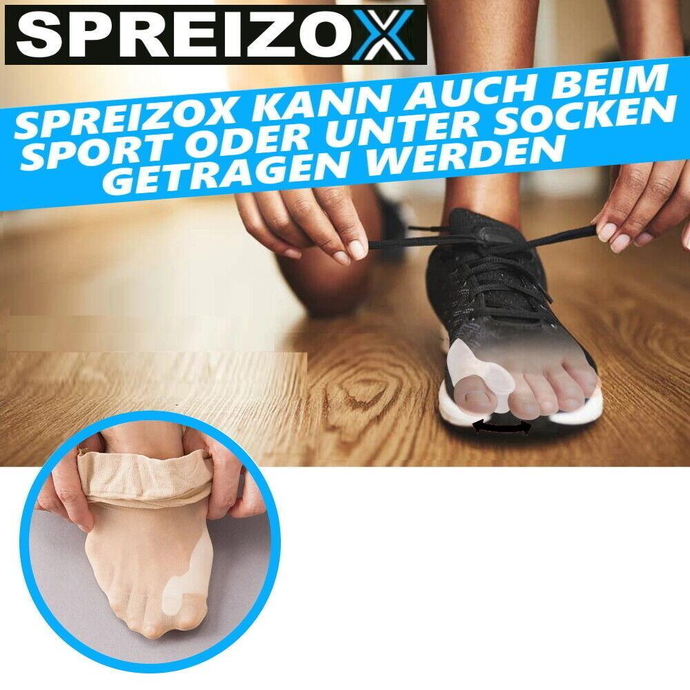 SPREIZOX Zehenspreizer Hallux Valgus Korrektur BPA-Frei Transparent [6 Stück]