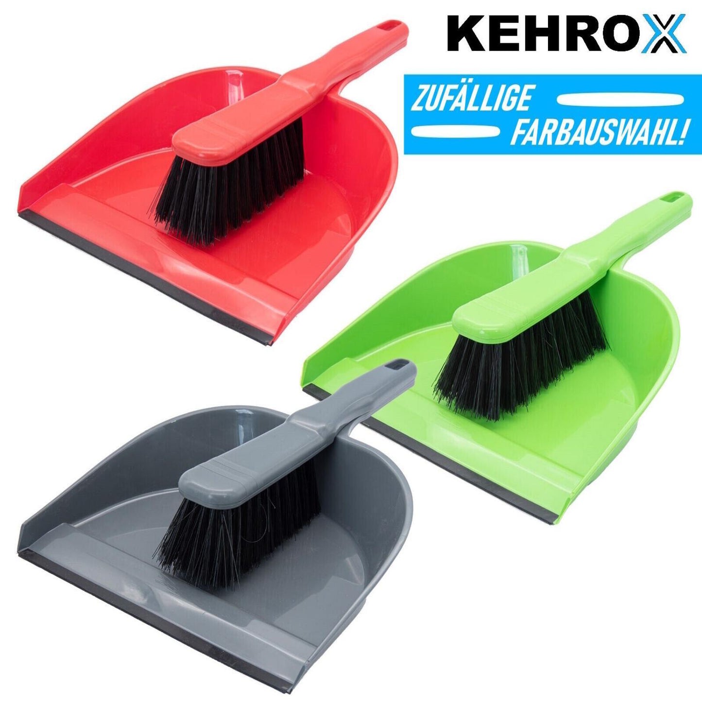 KEHROX Kehrgarnitur Kehrschaufel Handfeger Handbesen Kehrset Handkehrset 2er Set