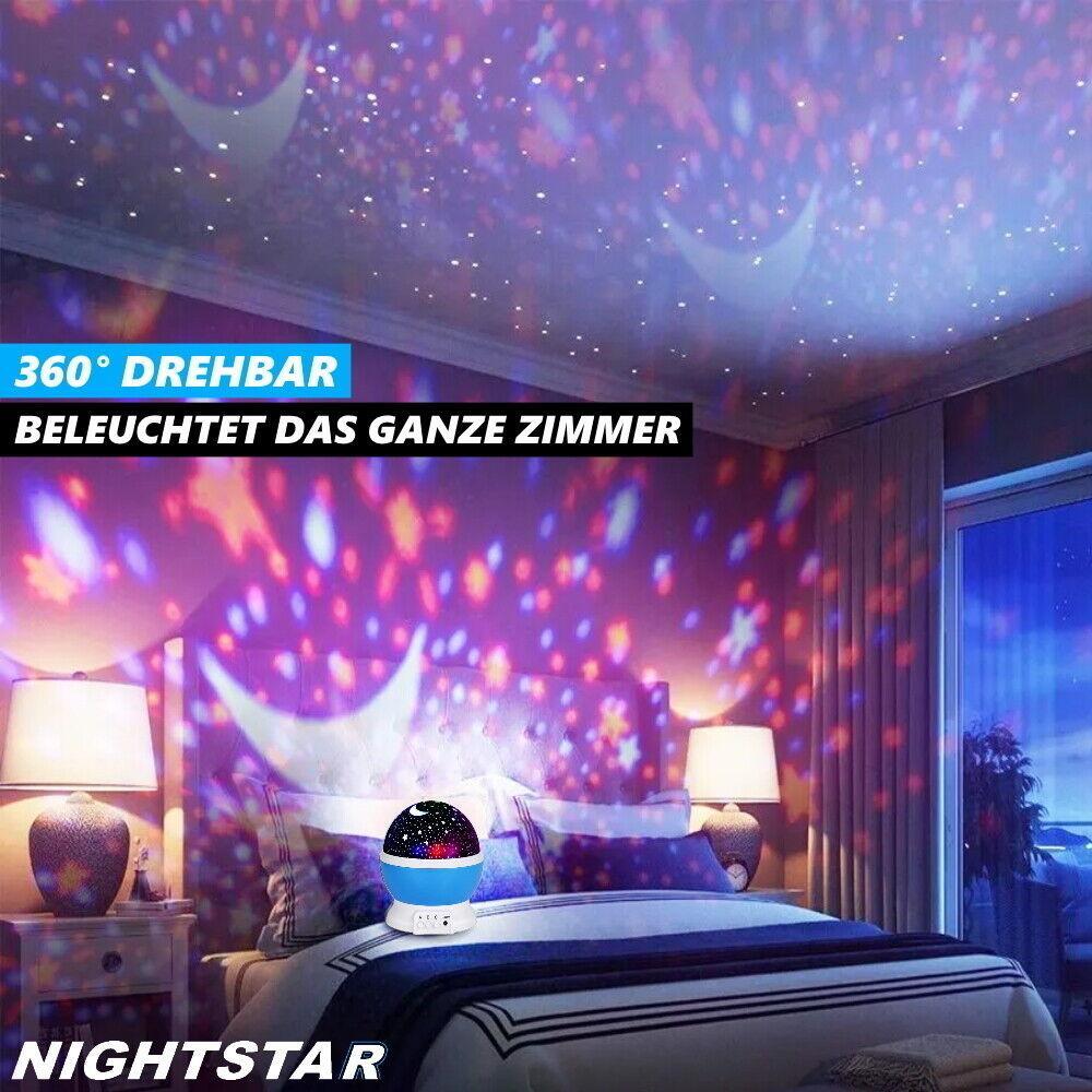 NIGHTSTAR Sternenhimmel Projektor Nachtlicht Sternenlicht 360° Galaxy Lampe