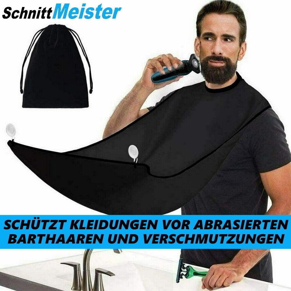SchnittMeister Premium Bartschürze Rasierumhang Bart Kittel Lätzchen wasserdicht