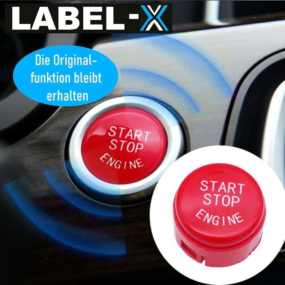 LABEL-X Start Stop Knopf Rot passend für BMW F20 F21 F30 F31 F10 F11 F01 X2 X3