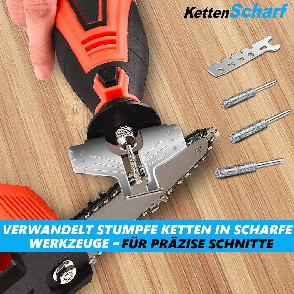 KettScharf Kettenschärfer Kettensägen Schärfer Sägeblattschärfgerät Aufsatz
