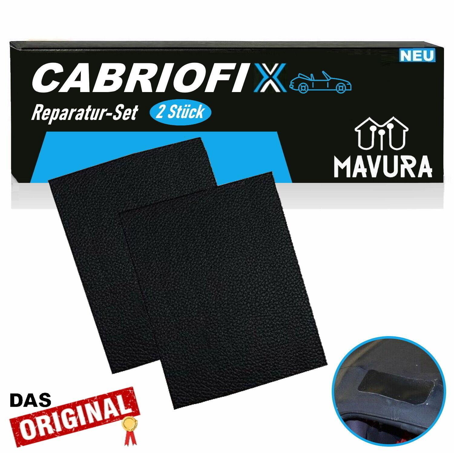 CABRIOFIX Cabrio Dach Reparatur Set Verdeck selbstklebend alle Marken 2xSchwarz