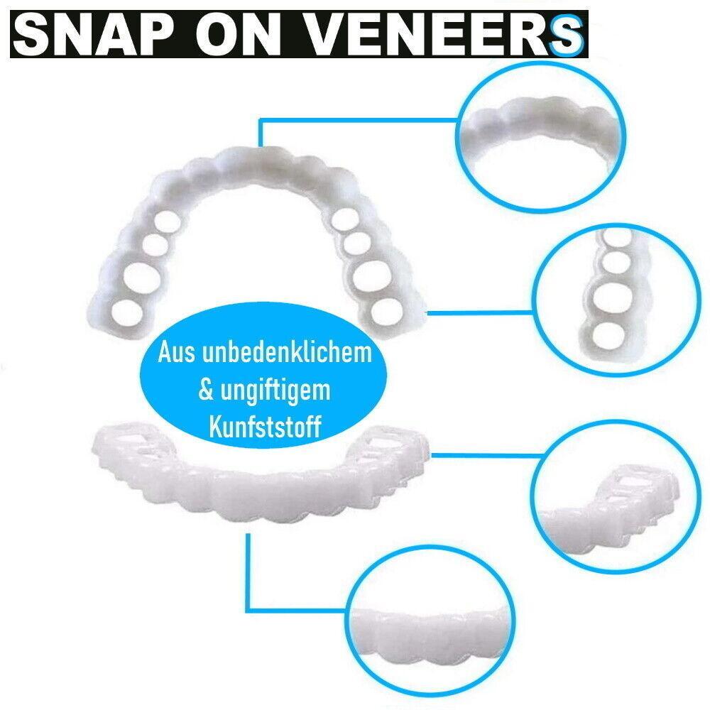 Snap On Veneers Kosmetische Zahnblende Comfort Prothese Falsche Zähne Flex Fit