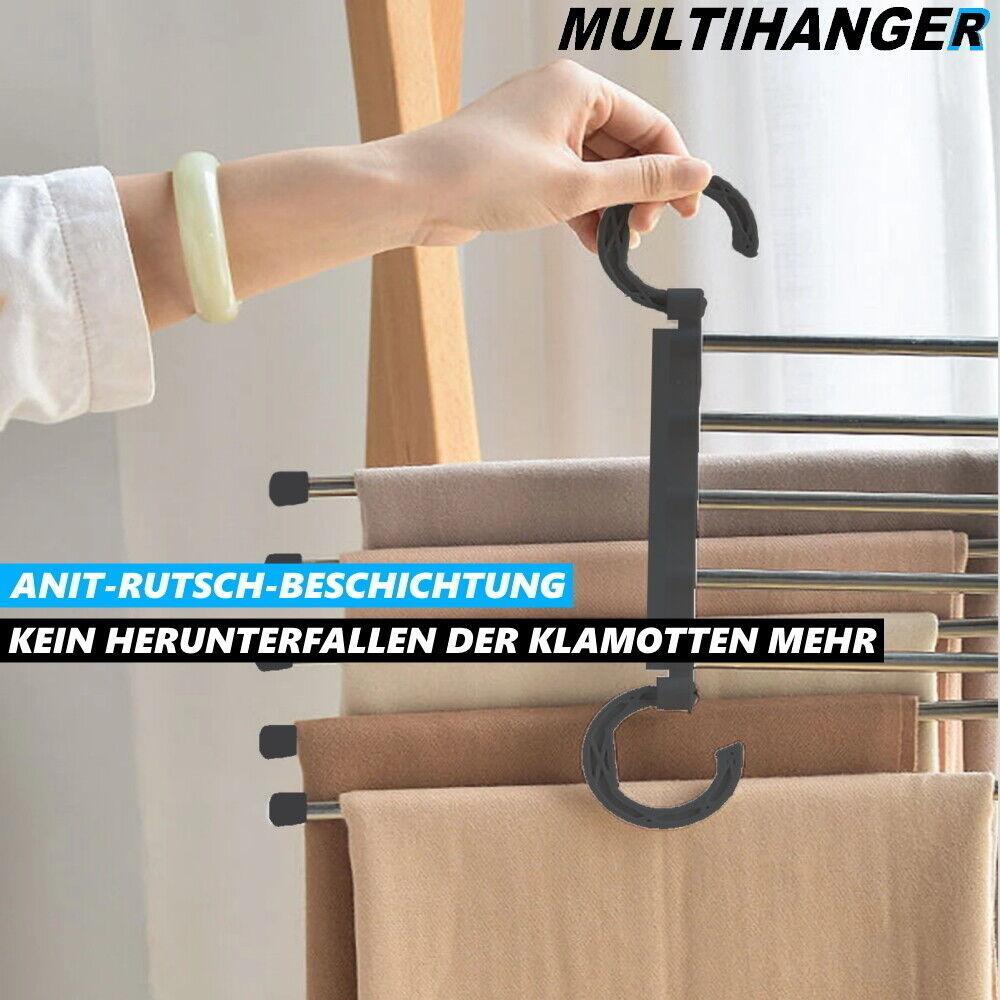 MULTIHANGER Kleiderbügel Edelstahl Wäschebügel Kleiderhaken Platzsparbügel