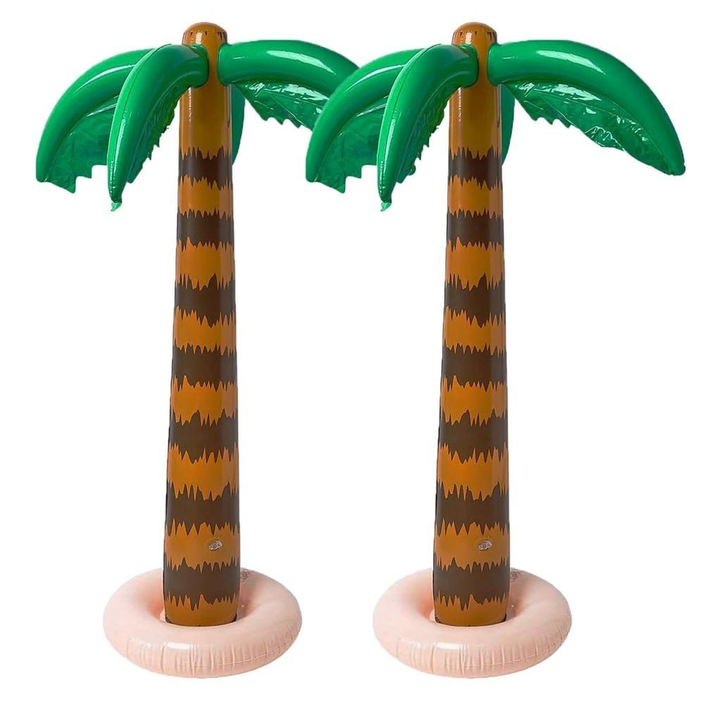 2er-Set aufblasbare Palmen Deko XXL für Pool Strand Party DE.