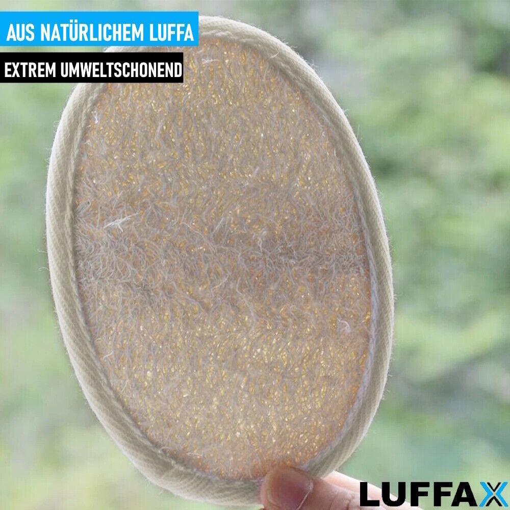 LUFFAX Luffa Schwamm Massagehandschuh Luffahandschuh Wellness Peeling Handschuh