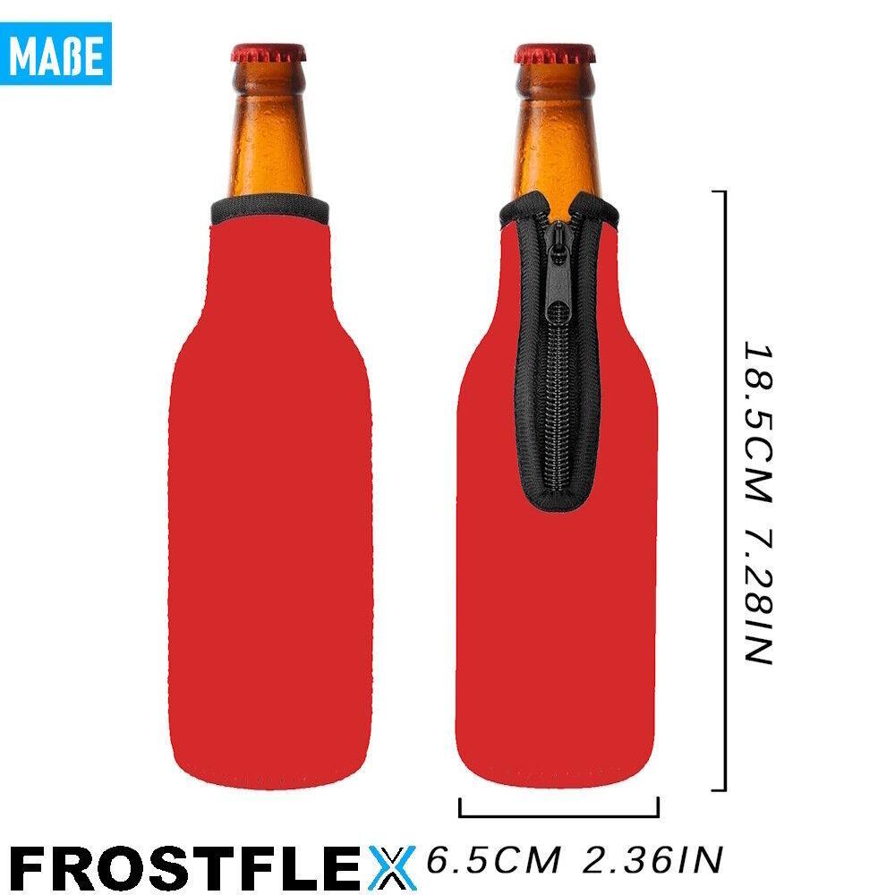 FROSTFLEX Bierflaschenkühler Neopren Isolatoren Getränke Flaschenkühler [4er]