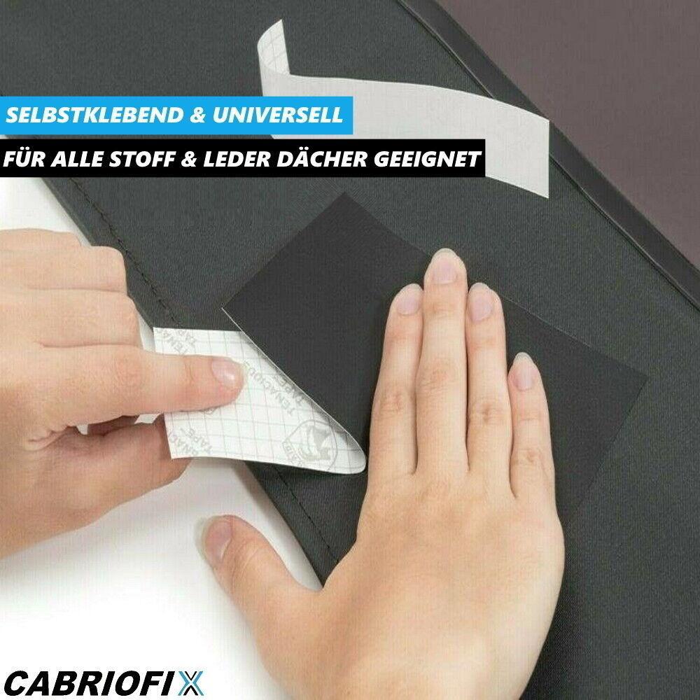 CABRIOFIX Cabrio Dach Reparatur Set Verdeck selbstklebend alle Marken 2xSchwarz