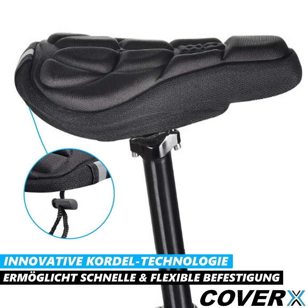 COVERX Sattelabdeckung Gel Sattelbezug Sattelüberzug Fahrrad Sattel Sitzbezug 