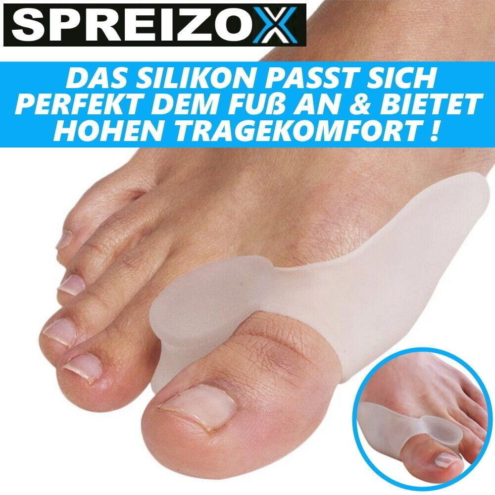SPREIZOX Zehenspreizer Hallux Valgus Korrektur BPA-Frei Transparent [6 Stück]