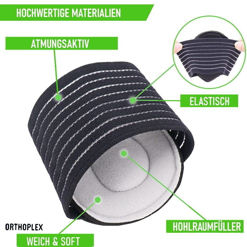 ORTHOPLEX Fußgewölbebandage Fußgewölbestütze Kompression Plattfuß Schuheinlage