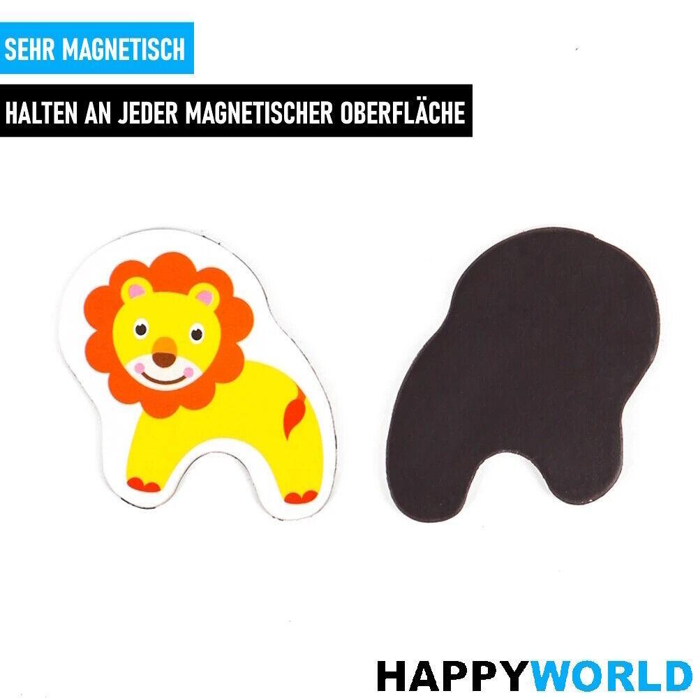 HAPPYWORLD Kühlschrankmagnete Tiere 3D Motive Pinnwand Whiteboard Notizhalter