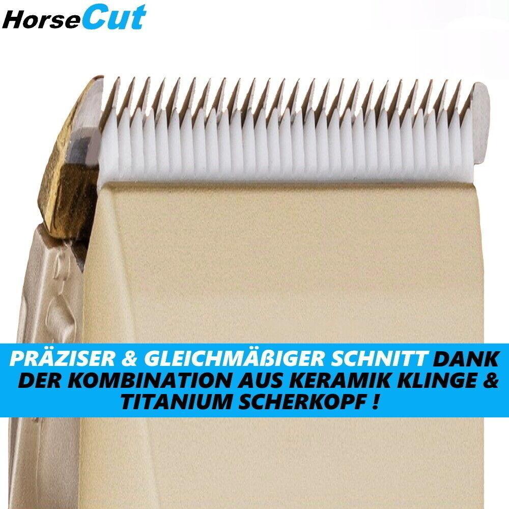 HorseCut Pferde Schermaschine extrem leise mit Akku Pferde Haartrimmer Trimmer