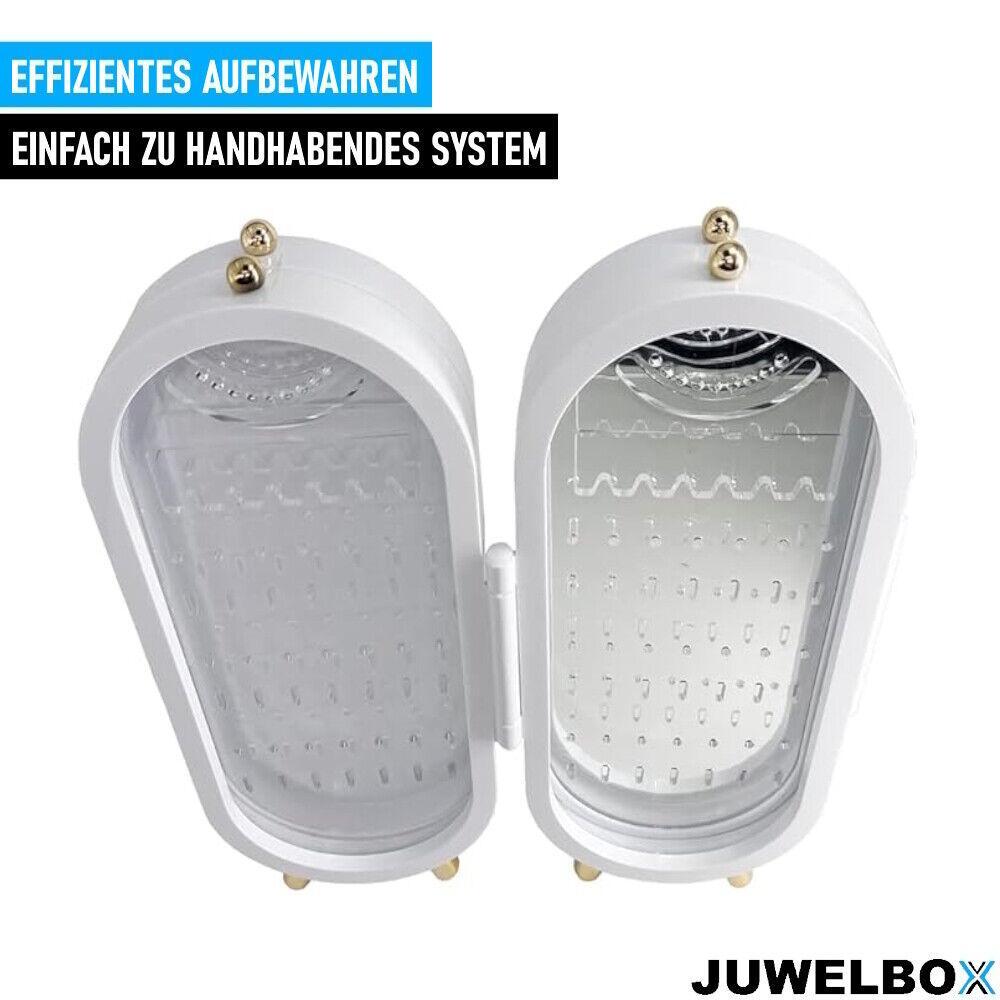 JUWELBOX Schmuckständer Schmuckkasten faltbar Organizer Ohrringe Ringe Ketten