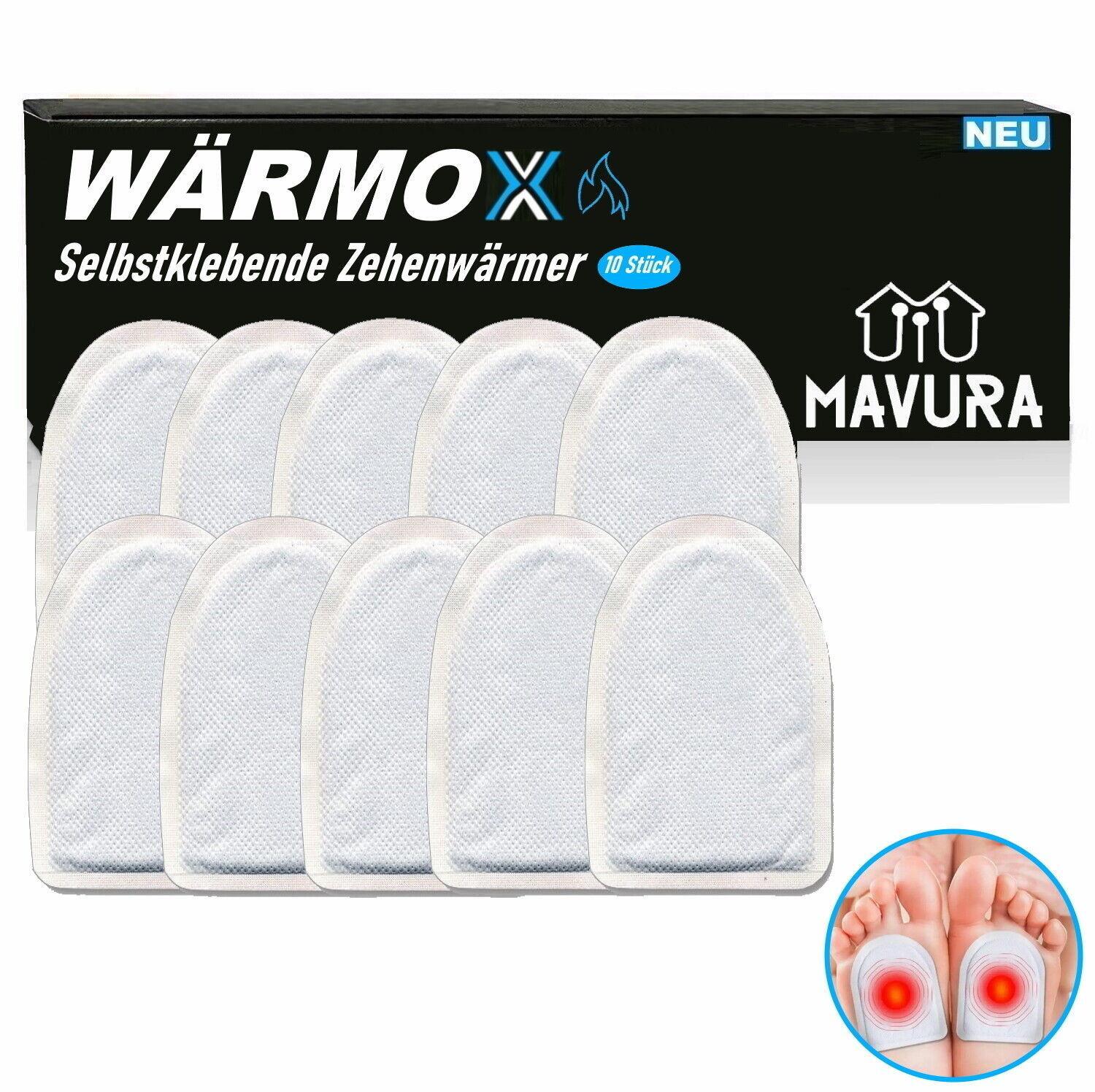 WÄRMOX Fußwärmer Zehenwärmer Wärmepads Sohlenwärmer Schuhwärmer Wärmesohle 10Stk