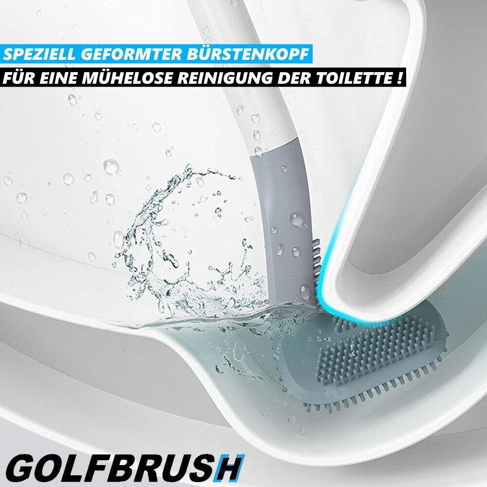 GOLFBRUSH Toilettenbürste Klobürste WC Bürste Toiletten Garnitur TPR Silikon