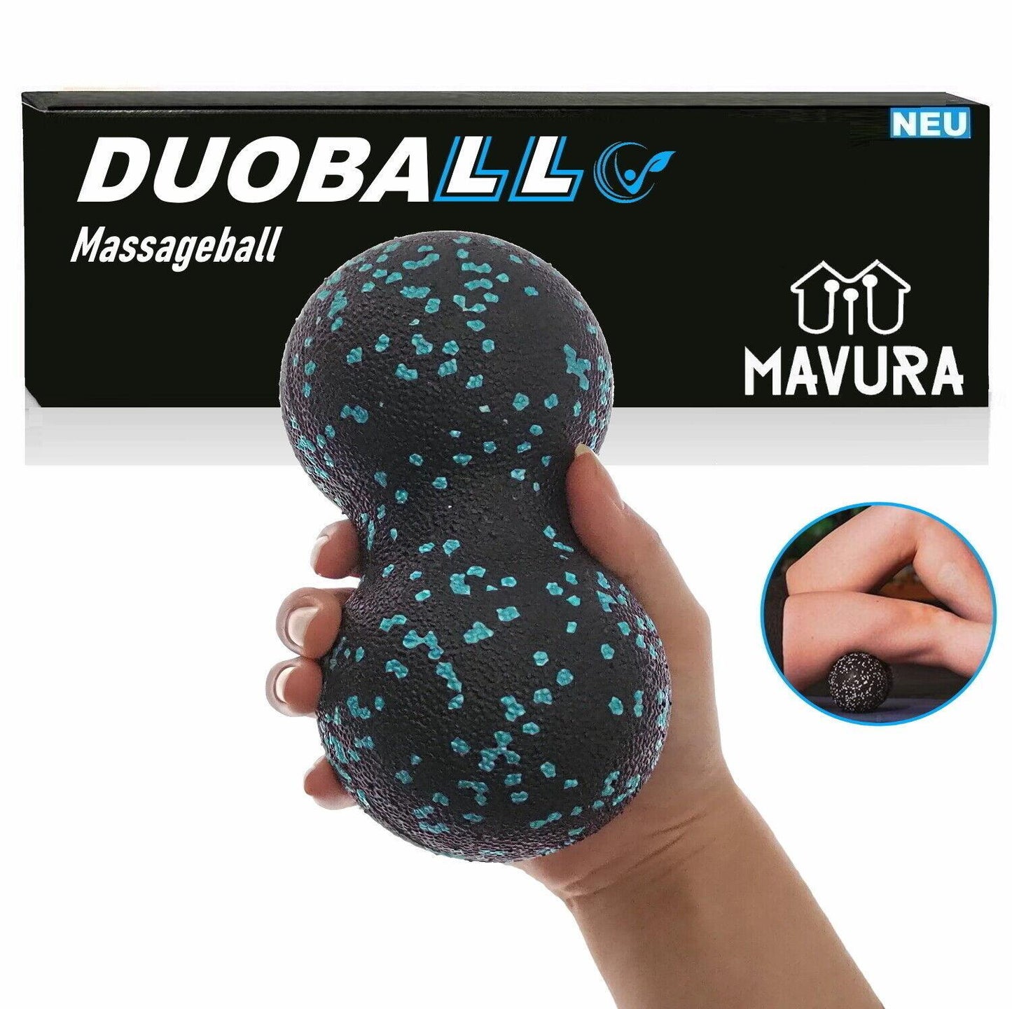 DUOBALL Faszienball Faszienroller Massageball Massageroller Double-Ball Roller