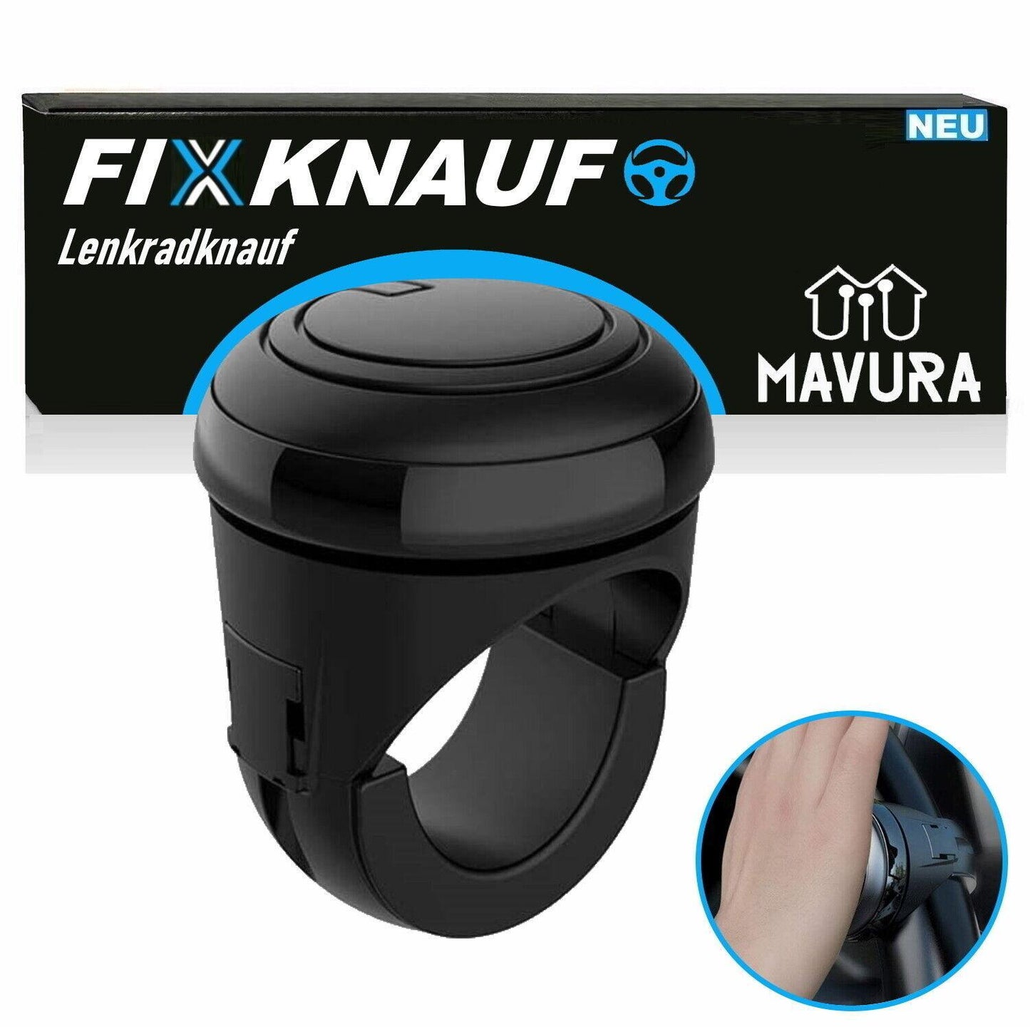 FIXKNAUF Auto Lenkradknauf Fixlenker Lenkhilfe Lenkradknopf Lenkknauf PKW LKW