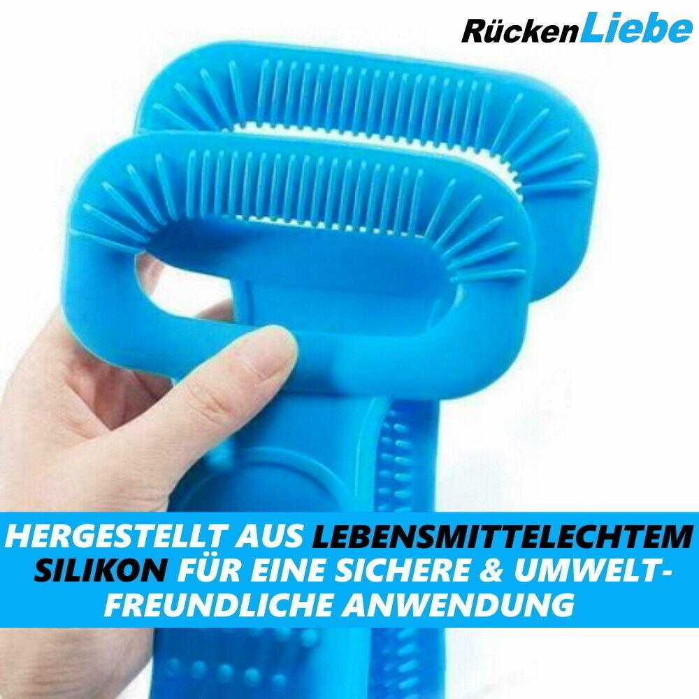 RückenLiebe Rückenbürste Körperbürste Schrubber Massage Silikon Duschbürste 76cm