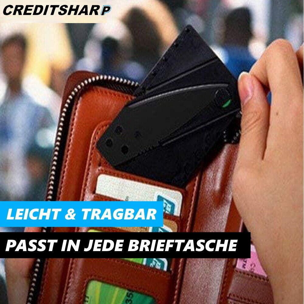 CREDITSHARP Kreditkartenmesser Klappmesser Faltmesser Taschenmesser ultradünn 2x