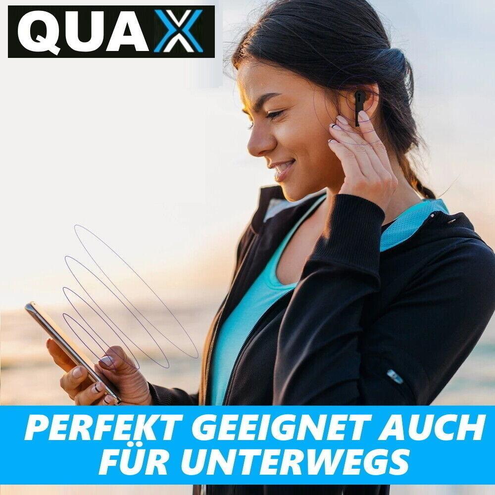 QUAX Wireless Bluetooth Kopfhörer Kopfhörer Headset für Iphone Samsung schwarz