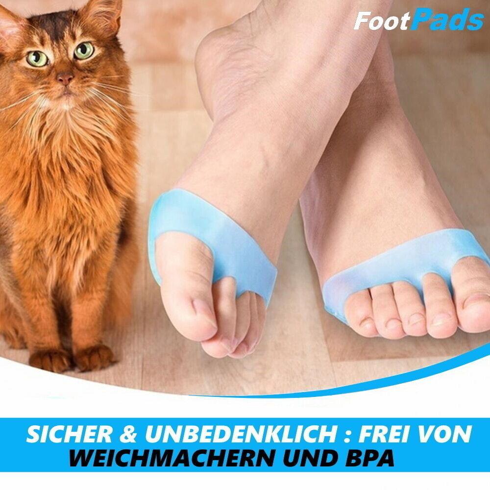 FootPads Vorfußpolster 8x Fußpads Silikon Fußpolster Gel Ballenkissen Metatarsal