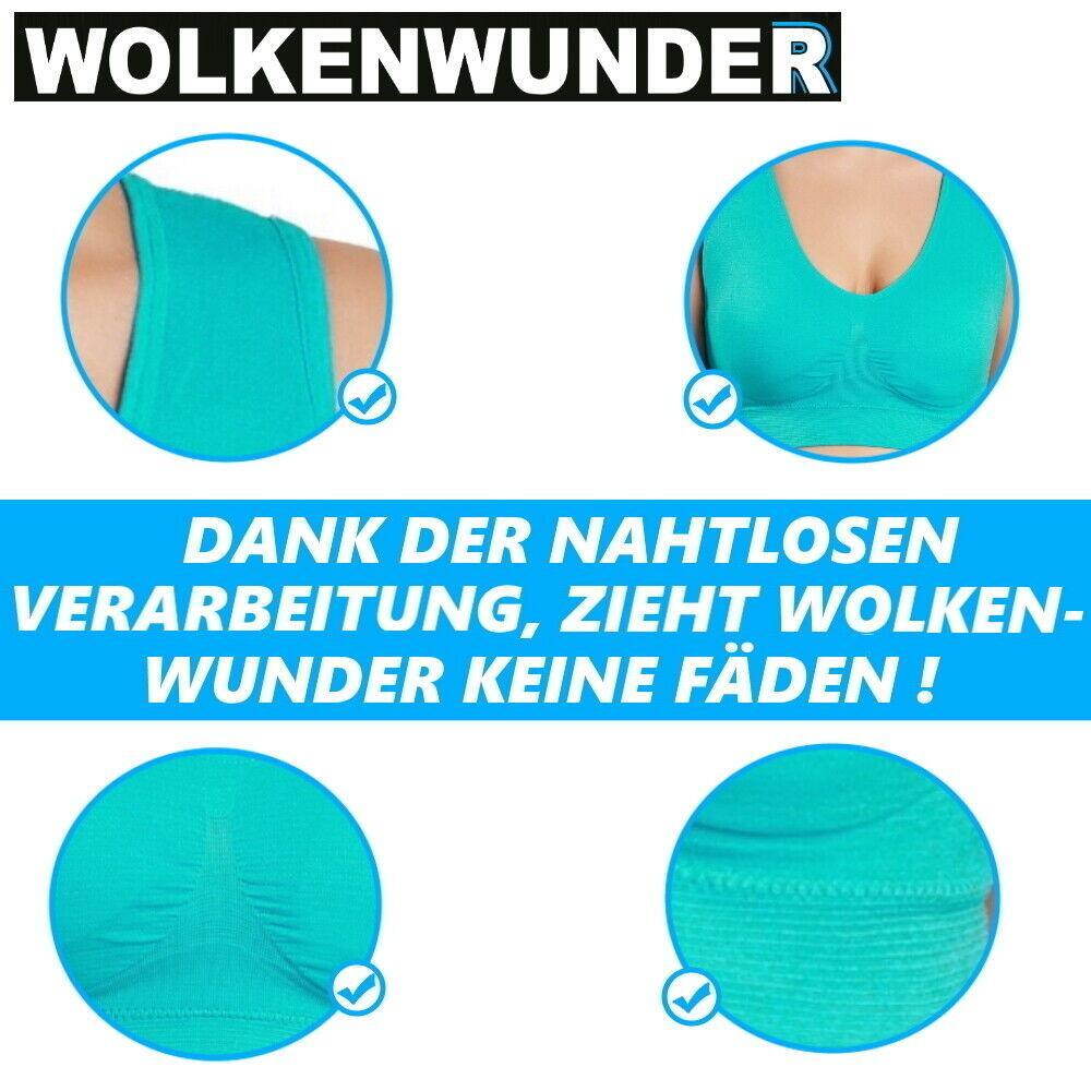 WOLKENWUNDER Das Wunder Wohlfühl Bustier nahtloser BH Ersatz ohne Bügel 3er Set