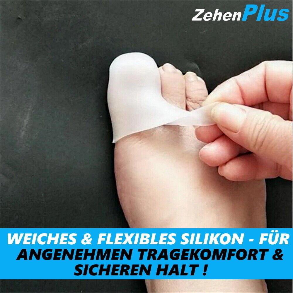 ZehenPlus Zehenschutz Silikon Zehenkappen Zehenschoner Zehenhauben [6er Set]
