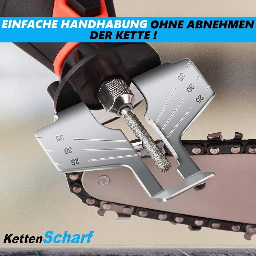 KettScharf Kettenschärfer Kettensägen Schärfer Sägeblattschärfgerät Aufsatz