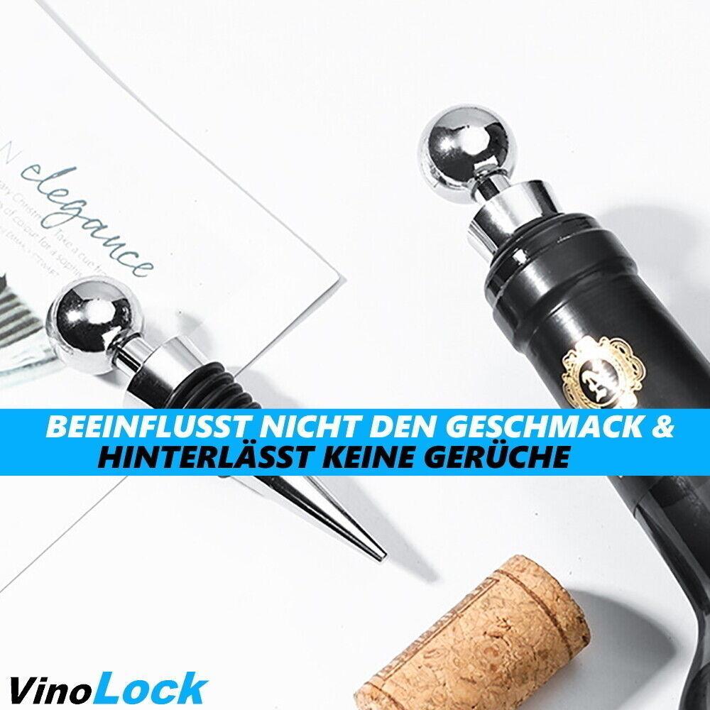 VinoLock Weinverschluss Weinstopfen Flaschenverschluss Flaschenstöpsel Wein Sekt