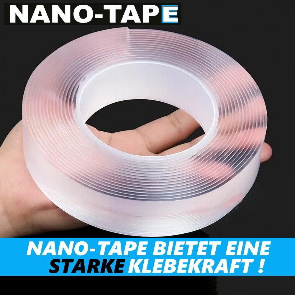 NANO-TAPE Premium Nano Klebeband doppelseitig ultra stark Kleber waschbar wieder