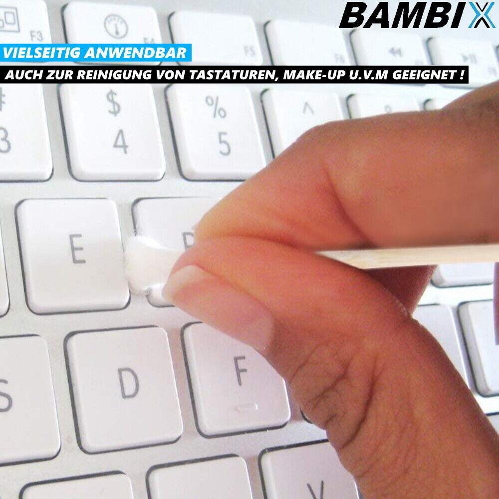 BAMBIX Bambus Wattestäbchen Ohrenreiniger Baumwolle Ohrstäbchen [400 Stück]