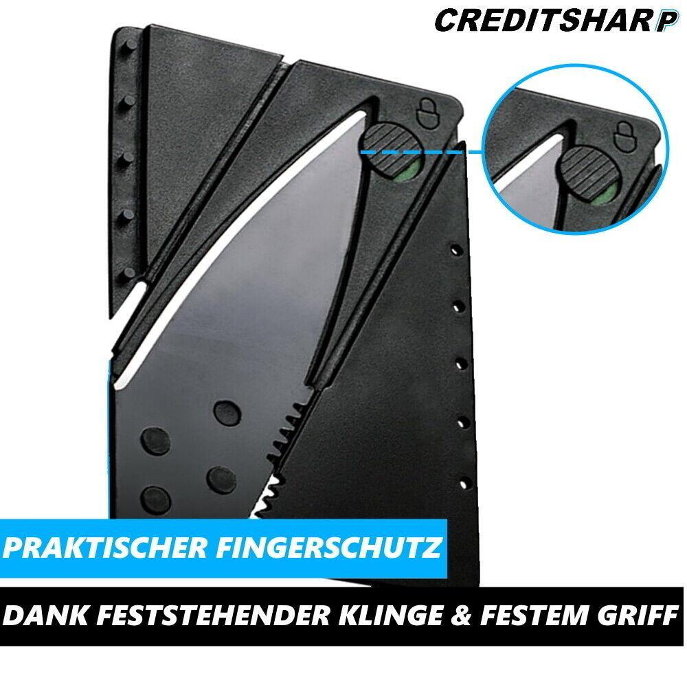 CREDITSHARP Kreditkartenmesser Klappmesser Faltmesser Taschenmesser ultradünn 2x
