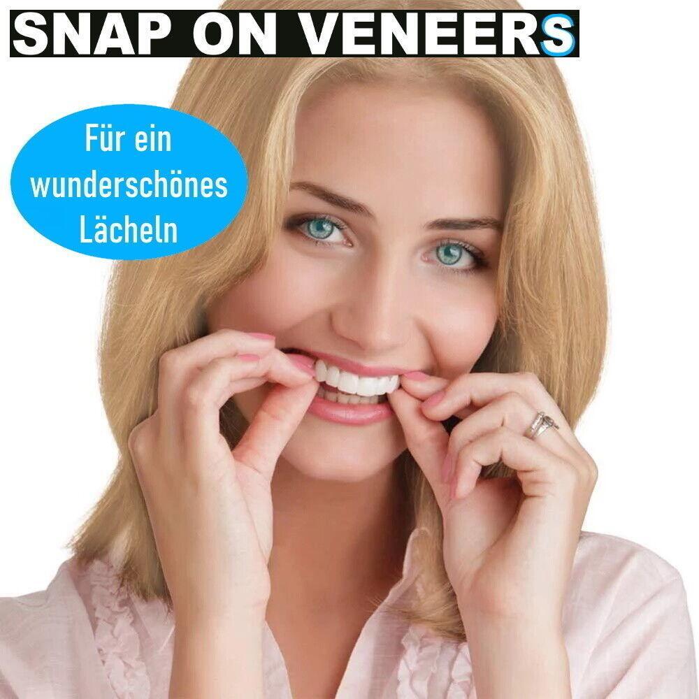 Snap On Veneers Kosmetische Zahnblende Comfort Prothese Falsche Zähne Flex Fit
