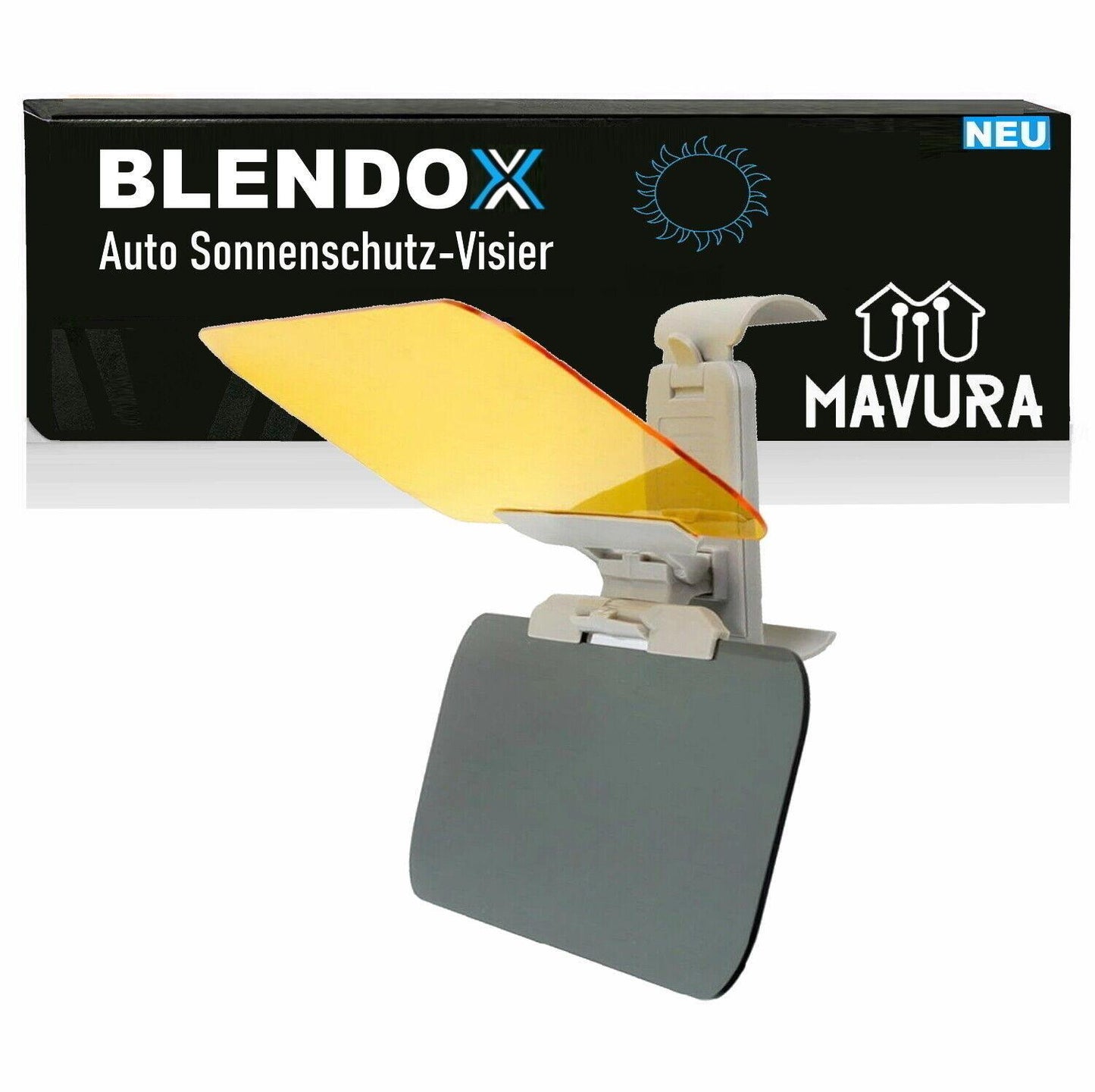 BLENDOX Blendschutz Sonnenschutz Sonnenblende Verlängerung Nachtsicht Visier KFZ