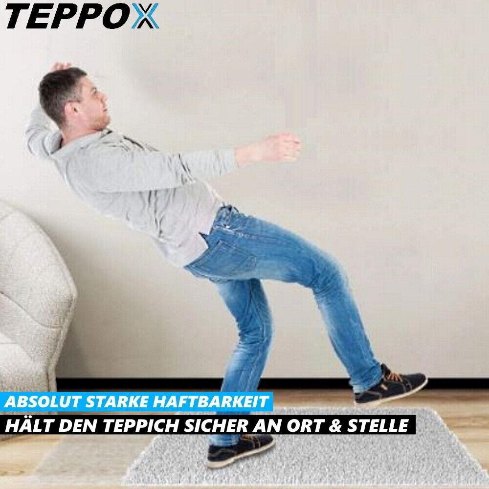 TEPPOX Teppichstopper Anti-Rutsch Aufkleber Stopper Pads Teppichgreifer [4er]