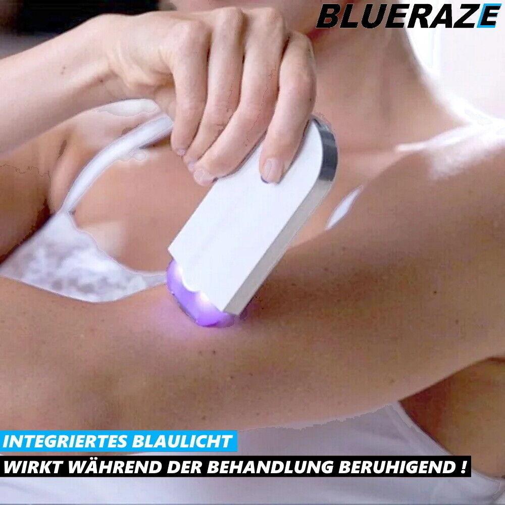 BLUERAZE Epilierer Rasierer Haarentferner Blaulicht Schmerzfrei elektrisch Damen