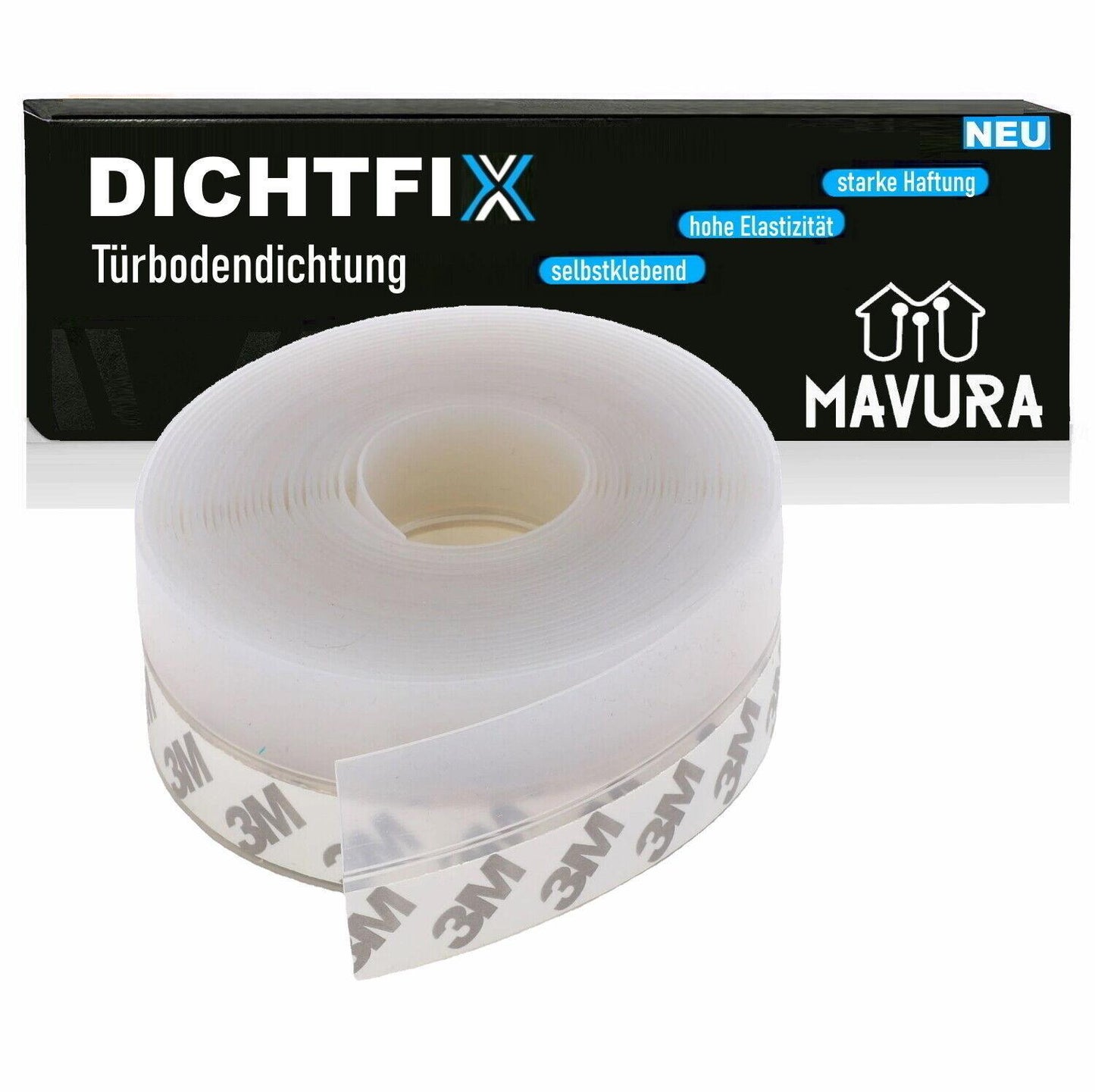 DICHTFIX Silikon Dichtungsstreifen Silikondichtstreifen Türbodendichtung